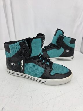 Supra Vaider Hi-Top Sneakers Tiffany Blue Men's Size 10 Suede Leather Rare Color